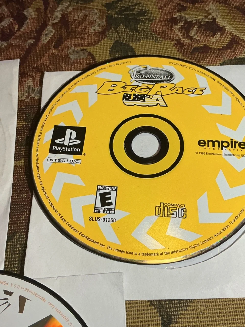 NFL Gameday & Tennis and pinball Big Race USA for Sony PlayStation one PS1